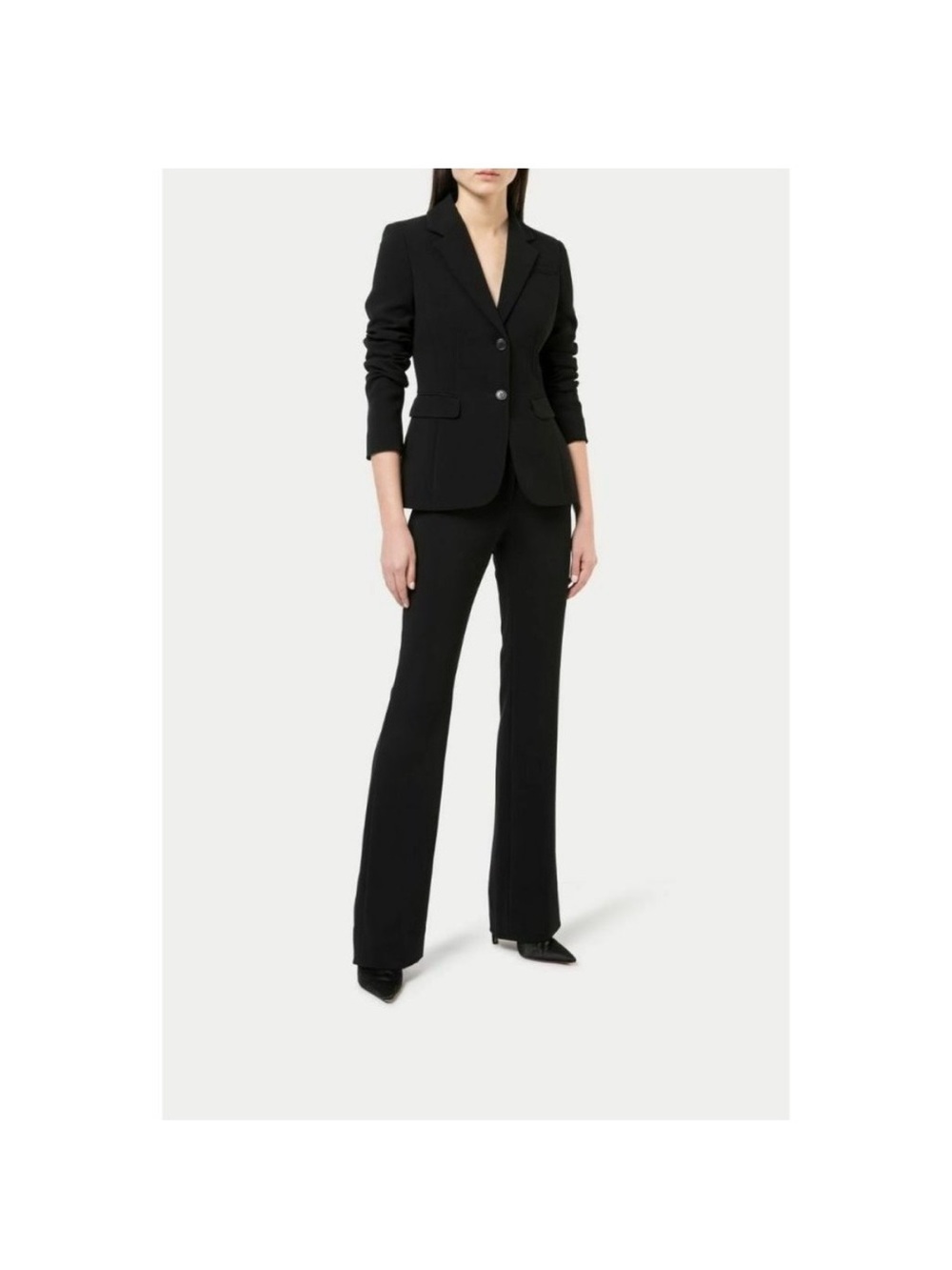Altuzarra Black Tailored Flare Serge  Pantsuit size 40 old money quiet luxury